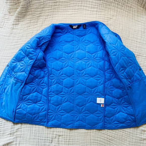 Lands’ End Bright Blue Quilted Insulated Jacket Snaps Barn Jacket - Picture 11 of 14